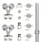 Designer Collection Stainless Steel 78" Top Mount Dual Wheel Sliding Door Hardware NT.1400.02W.SS - alternate 1